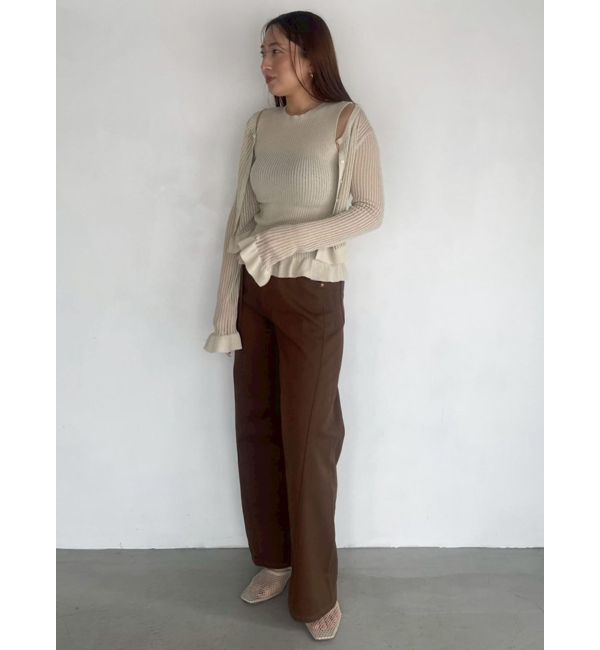 LAGUNAMOON「【Leeコラボ】セミワイドベルトデニムパンツ」|デニム|