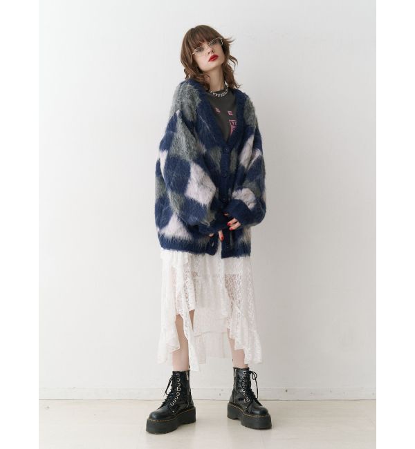 jouetie「パターンモヘアライクルーズカーデ」|カーディガン|