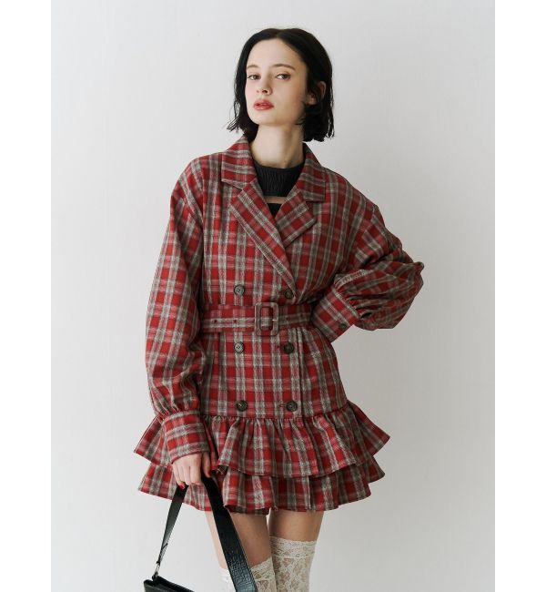 jouetie「ヘムフリルトレンチミニワンピース」|ワンピース|