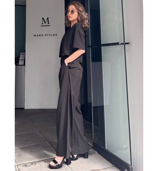 GYDA「ハイウエストタックワイドスラックスパンツ」|その他|