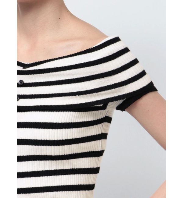 GYDA「HEMスリットオフショルニットトップス」|ニット・セーター|