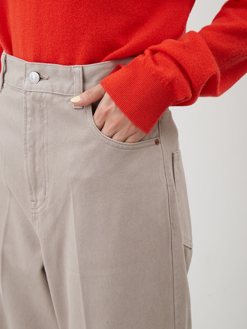 Mila Owen「センタープレスローライズワイドデニムパンツ」|デニム|