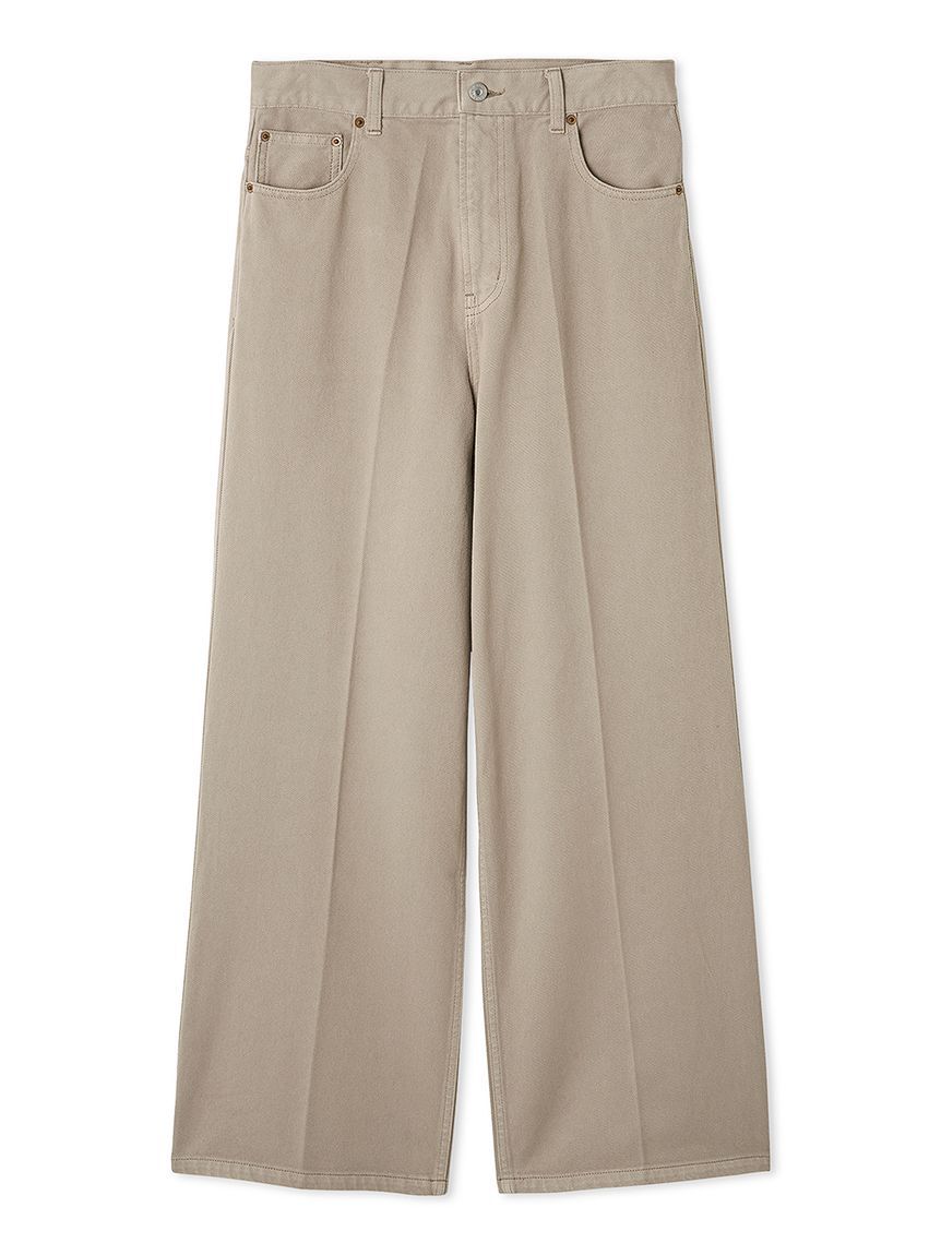 Mila Owen「センタープレスローライズワイドデニムパンツ」|デニム|