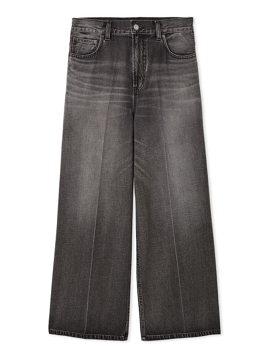 Mila Owen「センタープレスローライズワイドデニムパンツ」|デニム|