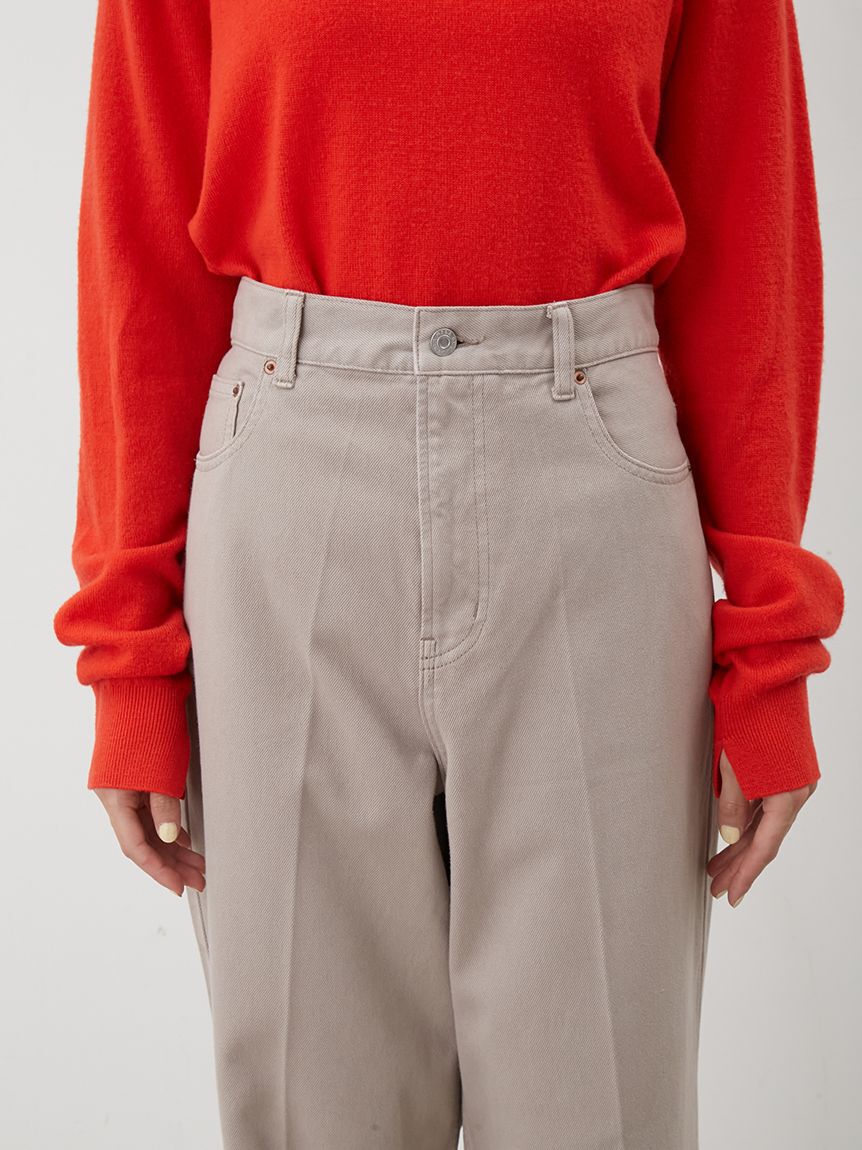 Mila Owen「センタープレスローライズワイドデニムパンツ」|デニム|