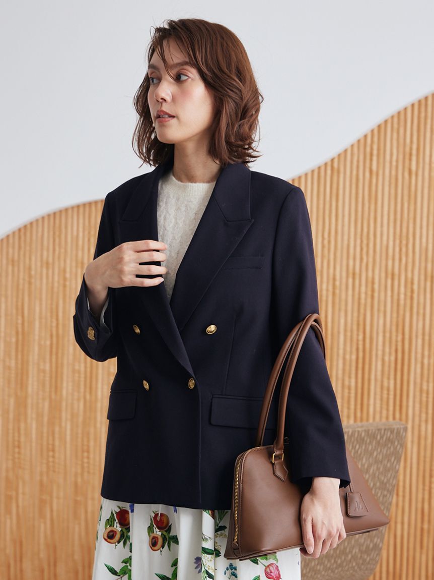 Mila Owen「金釦ダブルブレストブレザー」|テーラードジャケット|