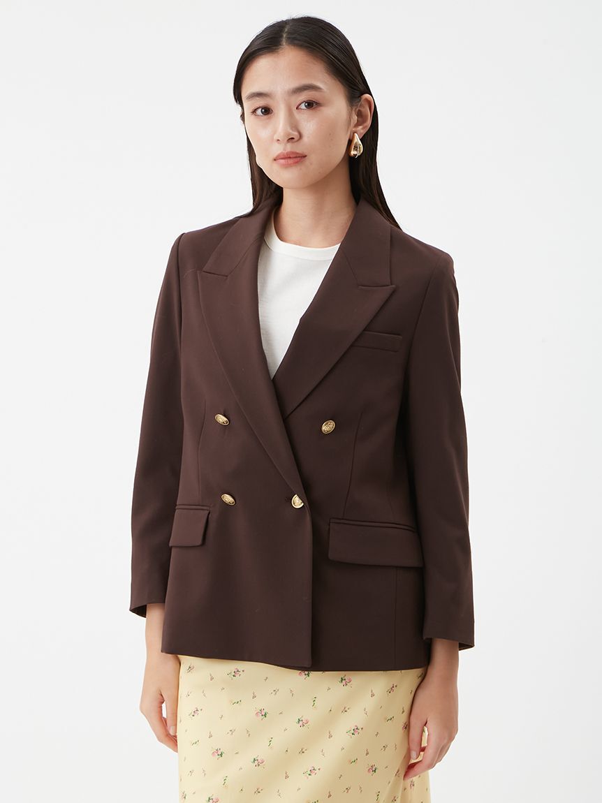 Mila Owen「金釦ダブルブレストブレザー」|テーラードジャケット|