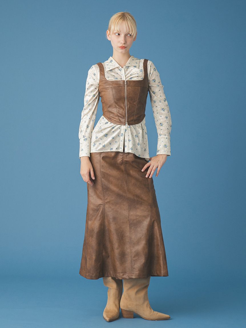 FURFUR「マルチマテリアルマーメイドスカート」|スカート|