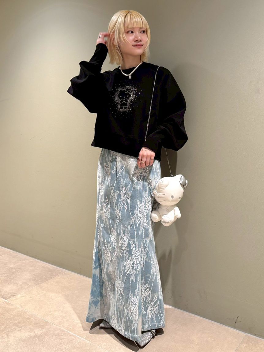 FURFUR「【WEB・一部店舗限定カラー】HELLO KITTYクリスタルスウェット」|スウェット・ジャージ|