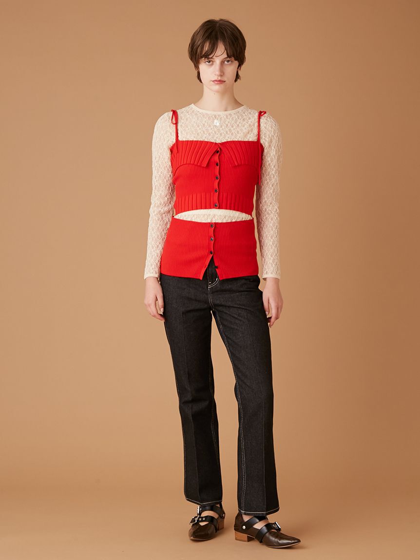 FURFUR「レースカットソープルオーバー」|Tシャツ・カットソー|