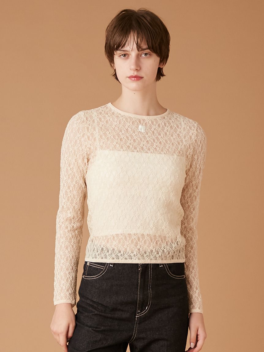 FURFUR「レースカットソープルオーバー」|Tシャツ・カットソー|YEL