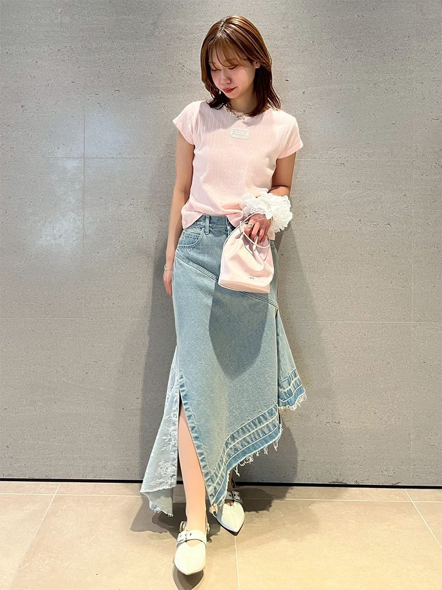 FURFUR「【WEB限定カラー】レースワッペンコンパクトTシャツ」|Tシャツ・カットソー|