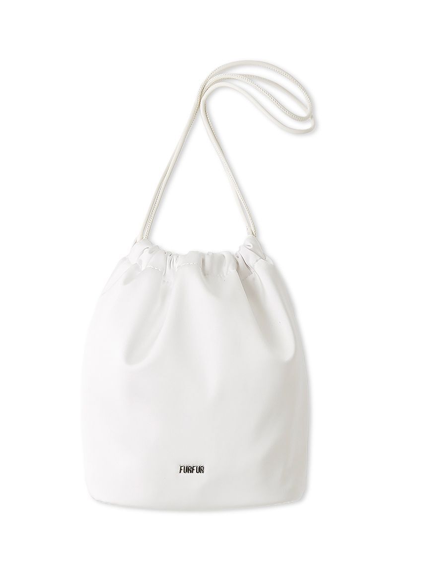 FURFUR「サテン巾着ポーチバッグ」|ポーチ|WHT