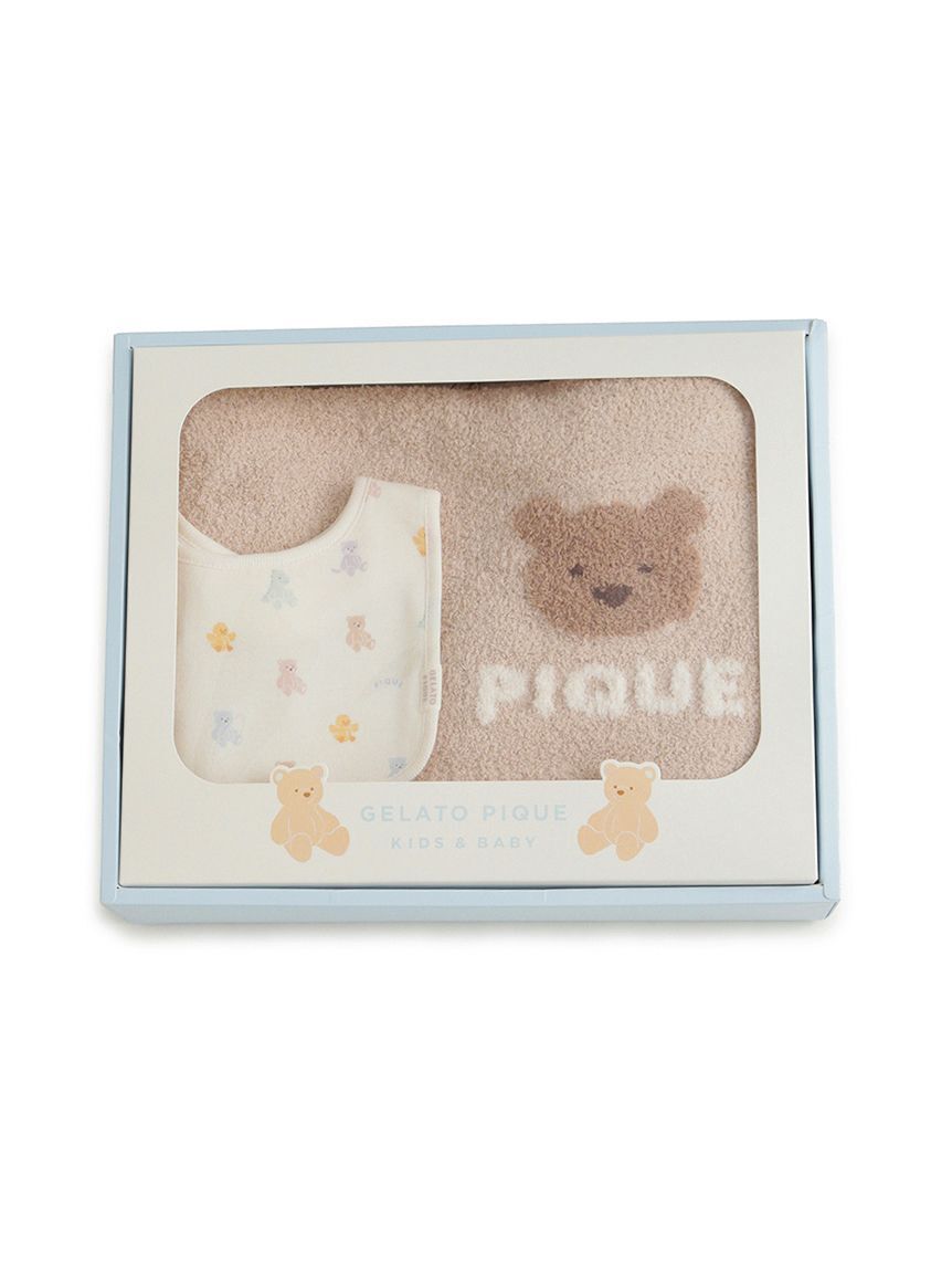 GELATO PIQUE KIDS & BABY「【ラッピング済み】【BABY】ベアブランケット&スタイ2点セット ギフトBOX」|その他ベビー用品|