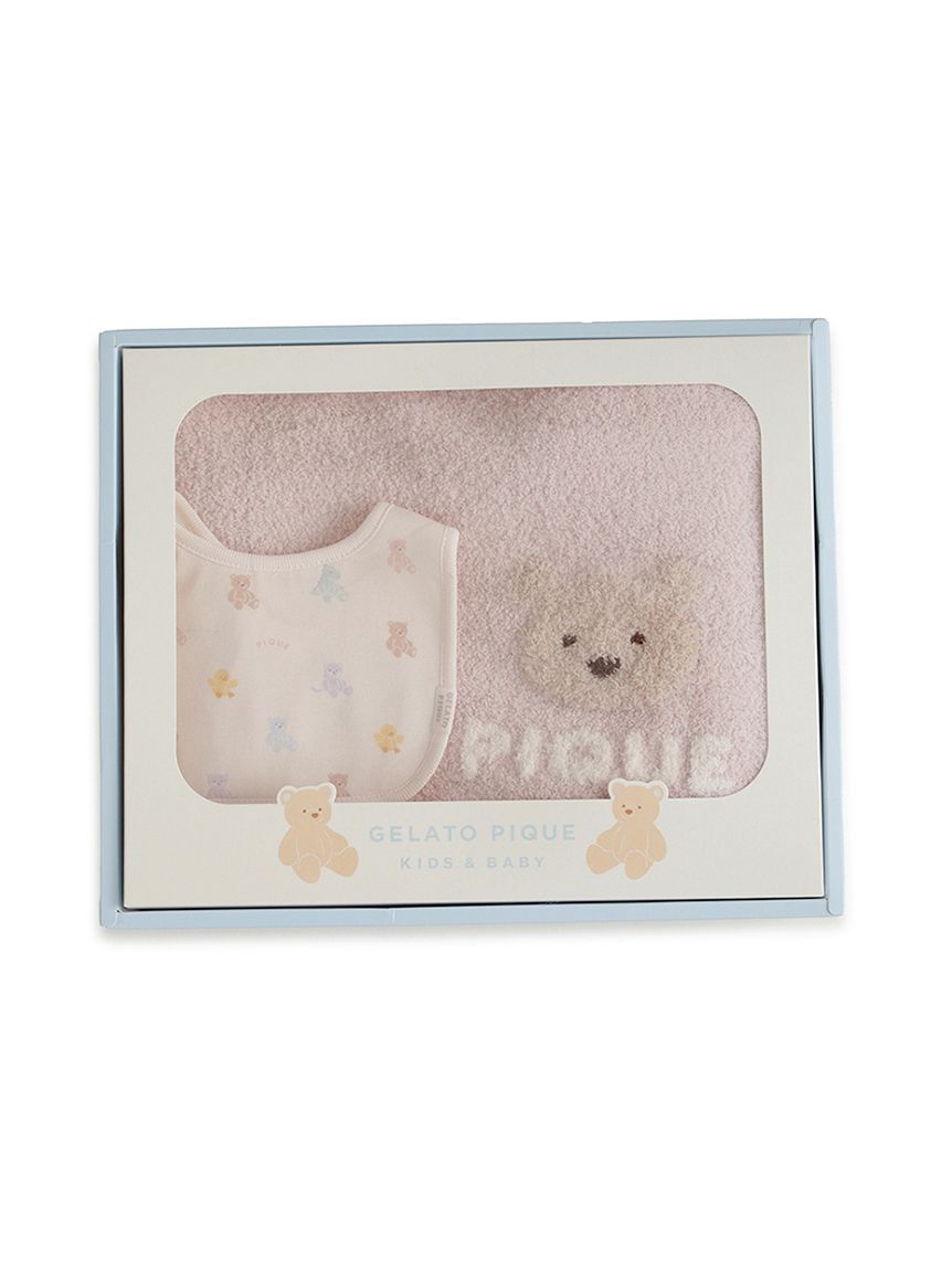 GELATO PIQUE KIDS & BABY「【ラッピング済み】【BABY】ベアブランケット&スタイ2点セット ギフトBOX」|その他ベビー用品|