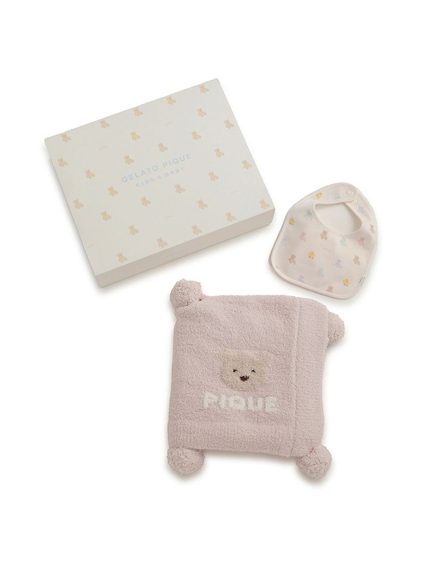 GELATO PIQUE KIDS & BABY「【ラッピング済み】【BABY】ベアブランケット&スタイ2点セット ギフトBOX」|その他ベビー用品|