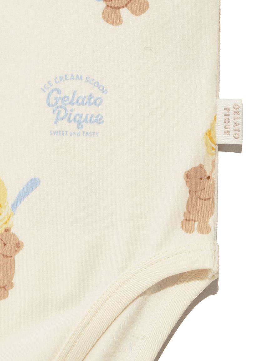 GELATO PIQUE KIDS & BABY「【BABY】【接触冷感】アイスクリームベア柄ボディスーツ」|ロンパース|