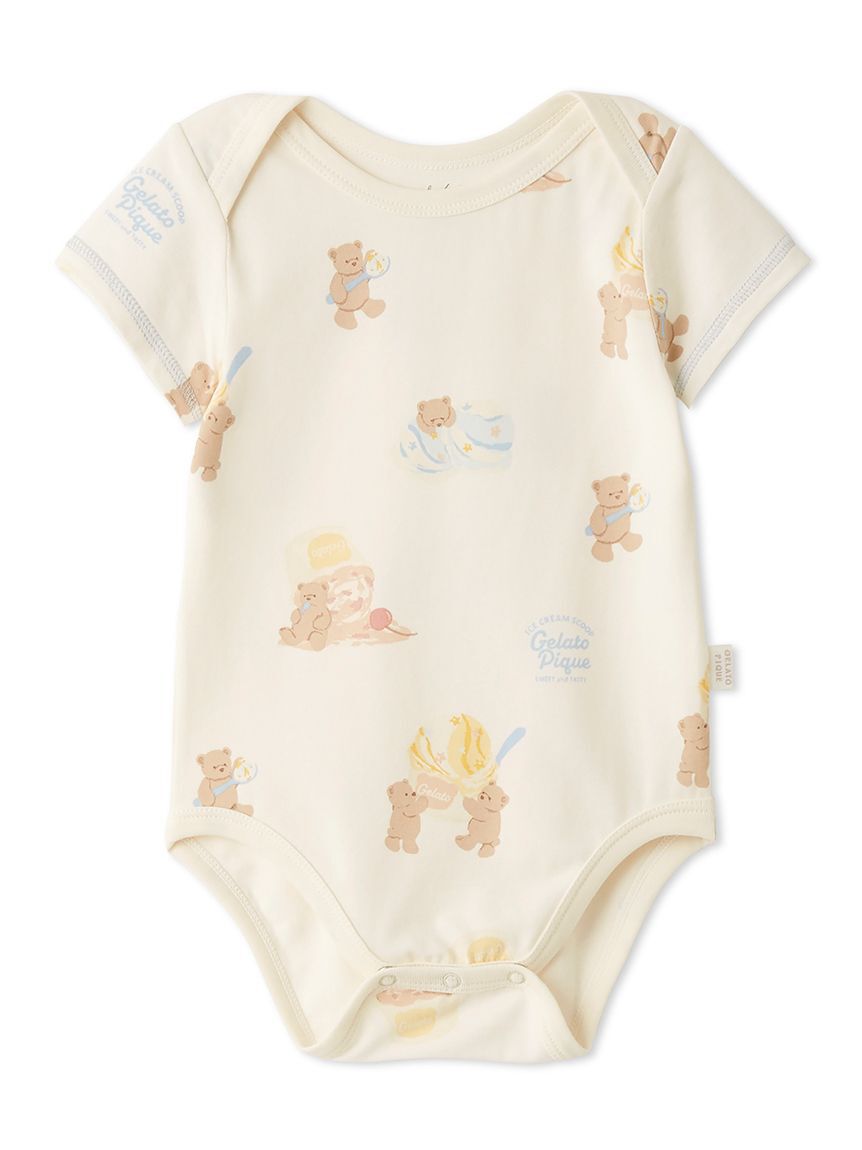 GELATO PIQUE KIDS & BABY「【BABY】【接触冷感】アイスクリームベア柄ボディスーツ」|ロンパース|