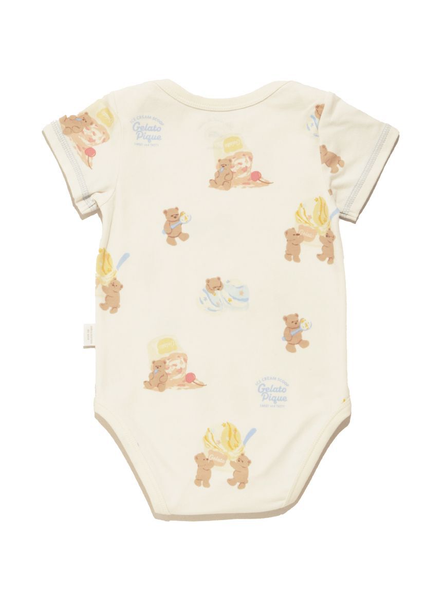 GELATO PIQUE KIDS & BABY「【BABY】【接触冷感】アイスクリームベア柄ボディスーツ」|ロンパース|