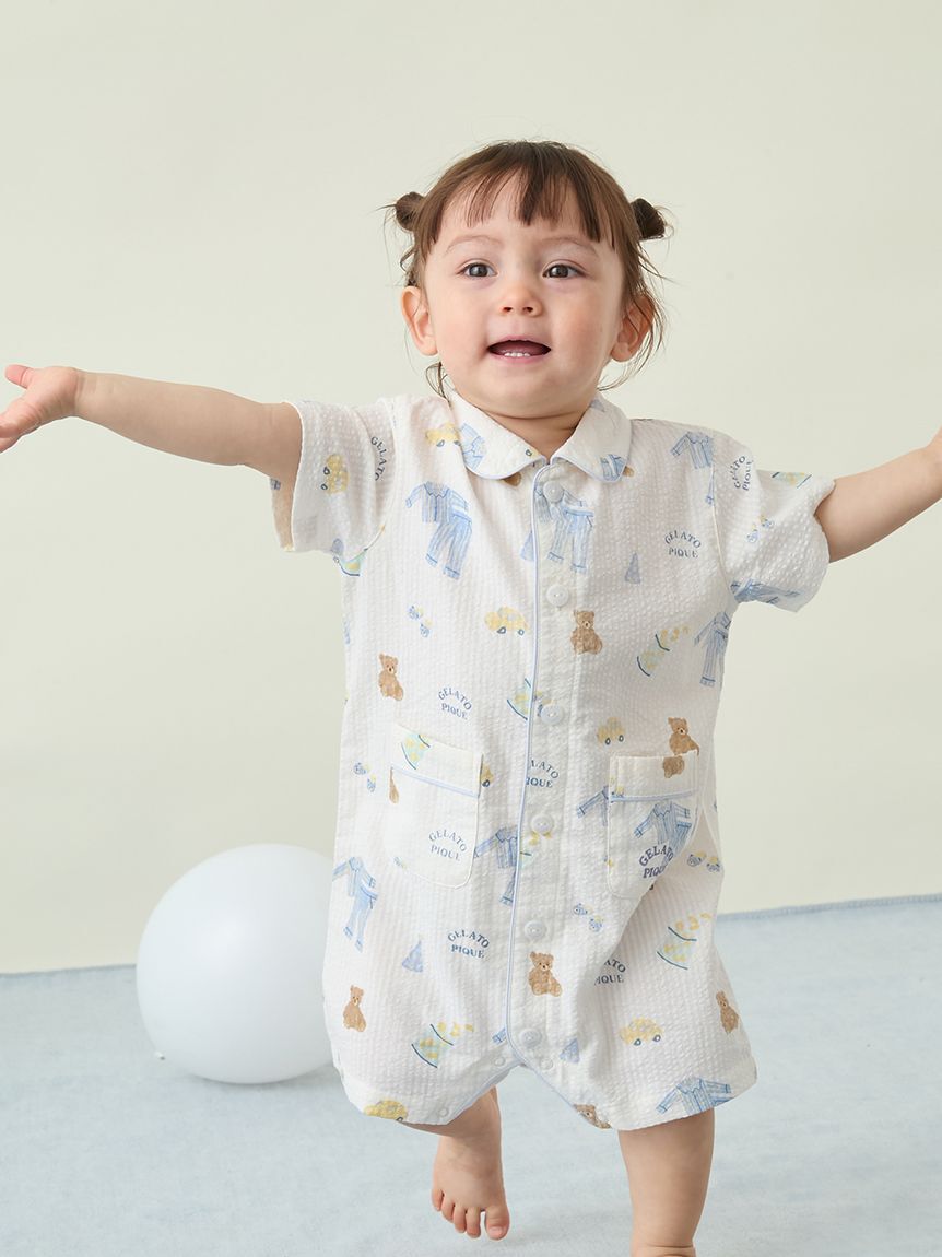 GELATO PIQUE KIDS & BABY「【BABY】パジャマパーティー柄ロンパース」|ロンパース|