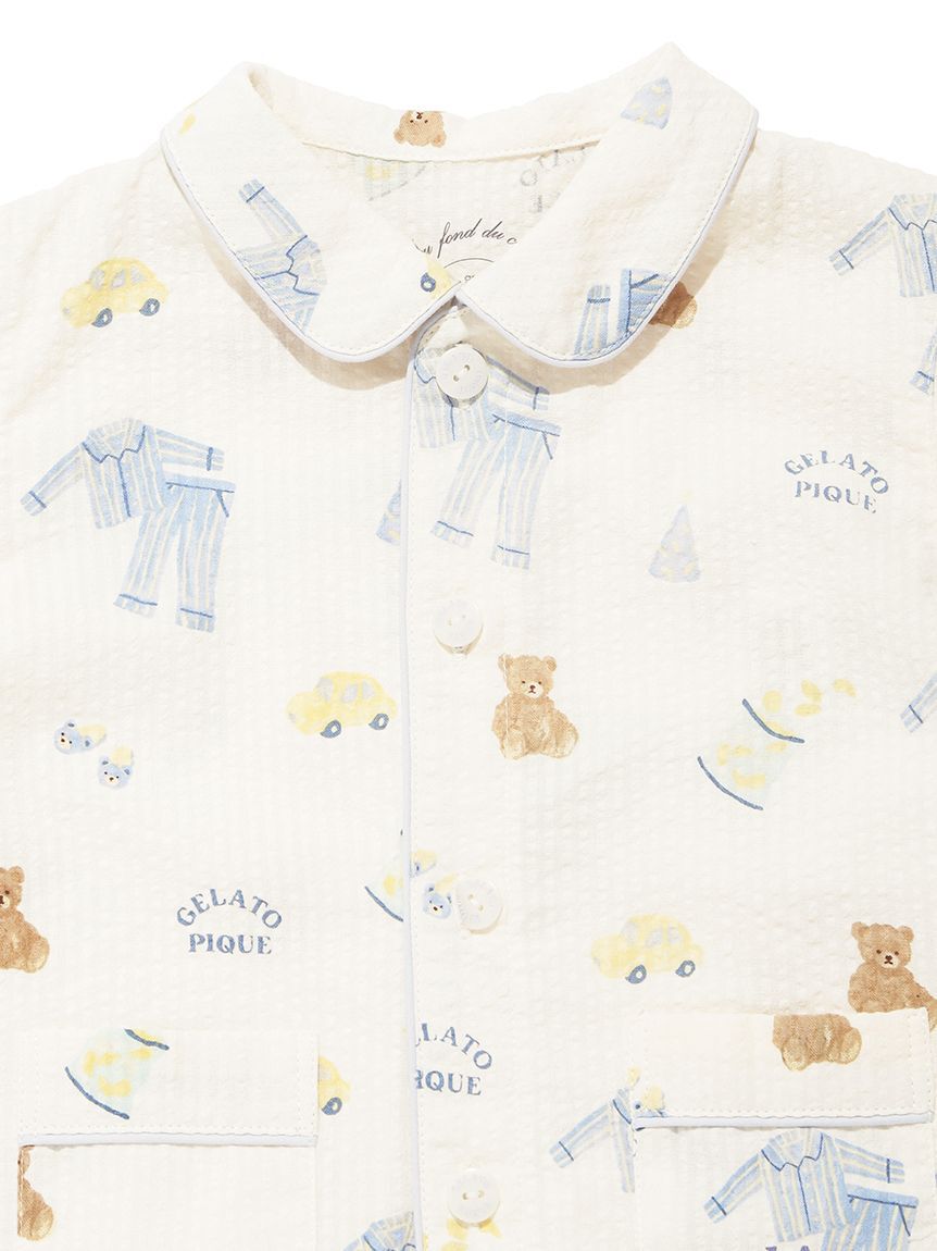 GELATO PIQUE KIDS & BABY「【BABY】パジャマパーティー柄ロンパース」|ロンパース|