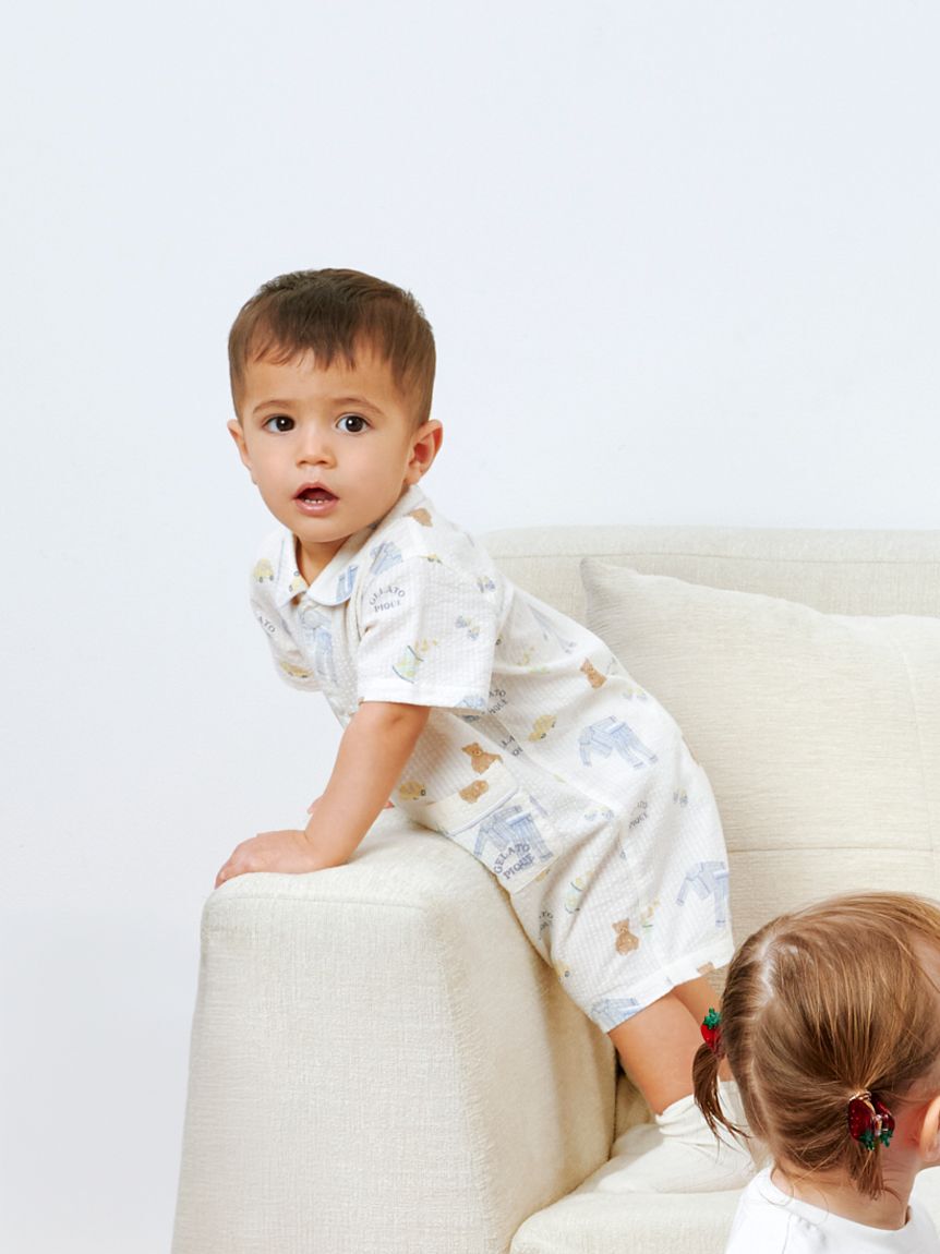 GELATO PIQUE KIDS & BABY「【BABY】パジャマパーティー柄ロンパース」|ロンパース|