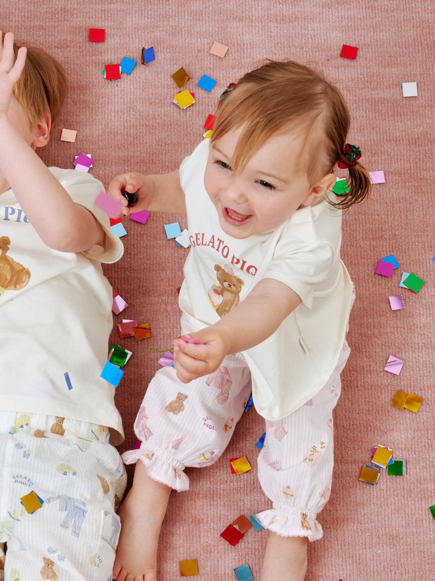 GELATO PIQUE KIDS & BABY「【BABY】パジャマパーティー柄シャーリングロングパンツ」|その他ベビーウェア|PNK