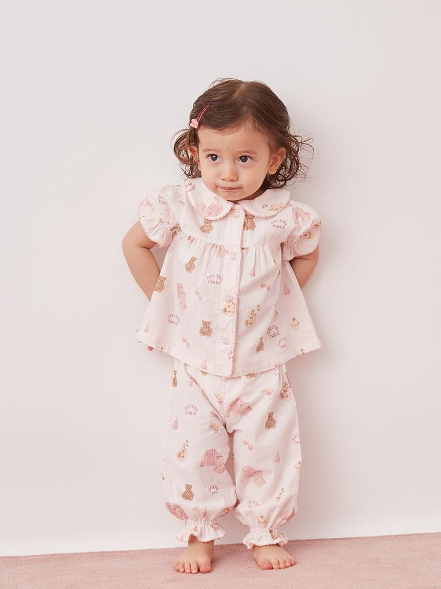 GELATO PIQUE KIDS & BABY「【BABY】パジャマパーティー柄シャーリングロングパンツ」|その他ベビーウェア|