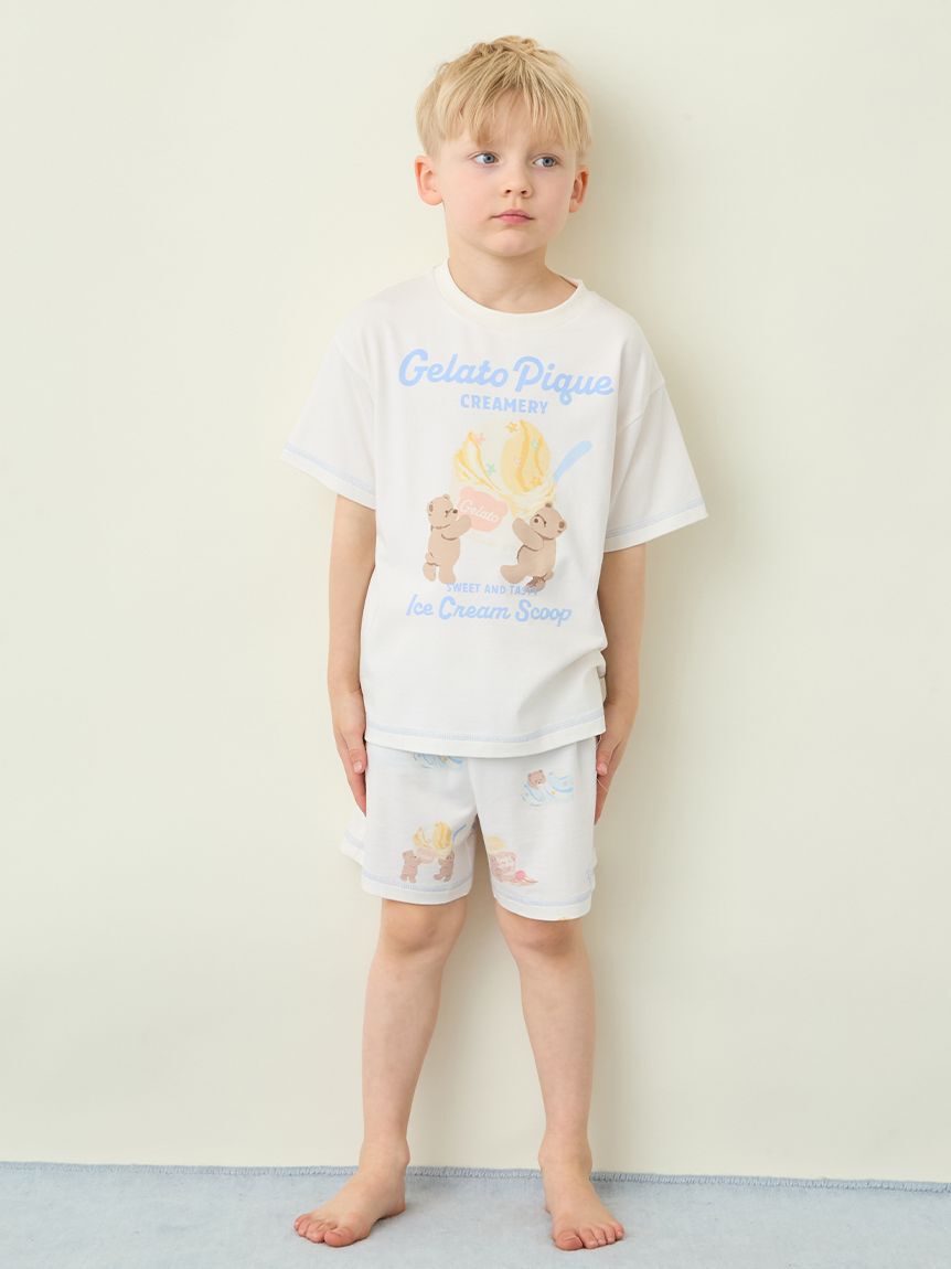 GELATO PIQUE KIDS & BABY「【KIDS】【接触冷感】アイスクリームベアワンポイントTシャツ」|ルームウェア|