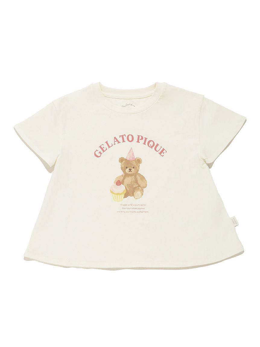 GELATO PIQUE KIDS & BABY「【KIDS】パジャマパーティーワンポイントフレアTシャツ」|ルームウェア|