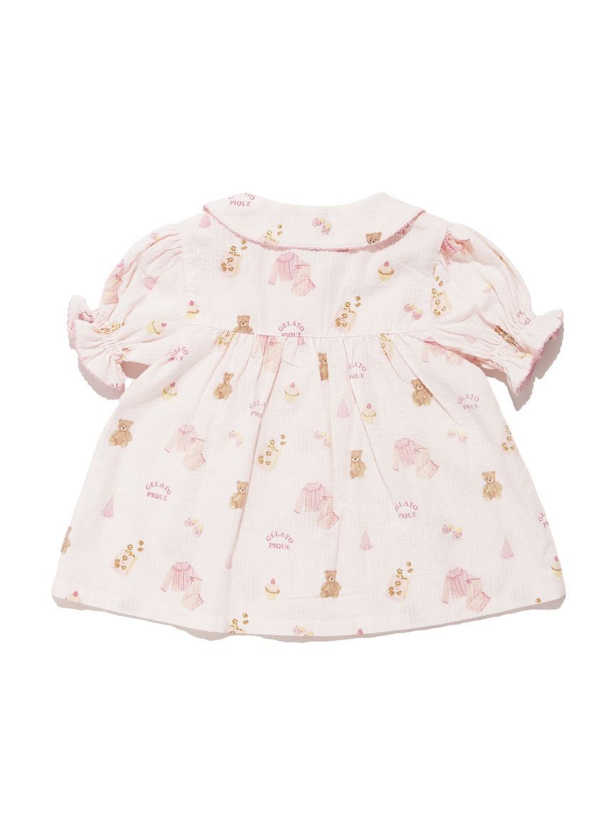 GELATO PIQUE KIDS & BABY「【KIDS】パジャマパーティー柄シャーリングシャツ」|シャツ・ブラウス|