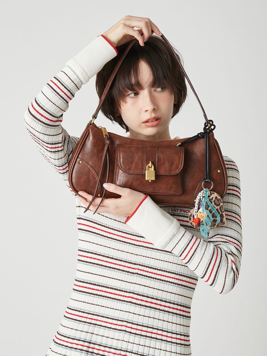 LILY BROWN「ハートモチーフキーチャーム<キーリング付き>」|キーケース|