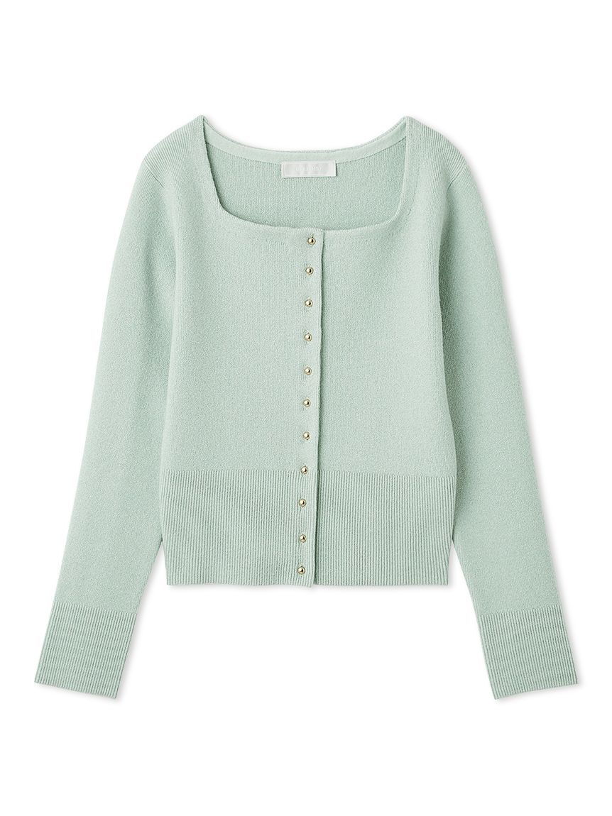 CELFORD「スクエアネックラメニットカーディガン」|カーディガン|