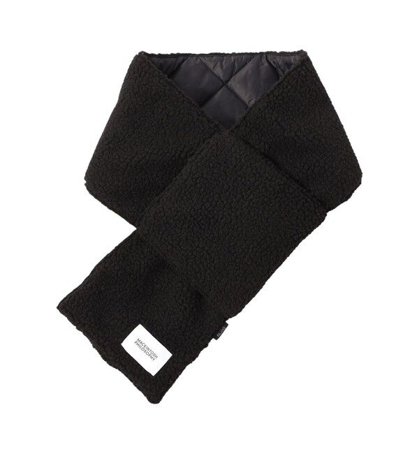 MACKINTOSH PHILOSOPHY「タフタ&times;ボア リバーシブルダウンマフラー with TAION」|マフラー|ブラック