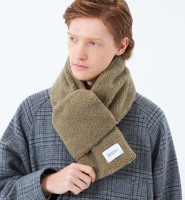 MACKINTOSH PHILOSOPHY「タフタ&times;ボア リバーシブルダウンマフラー with TAION」|マフラー|ベージュ