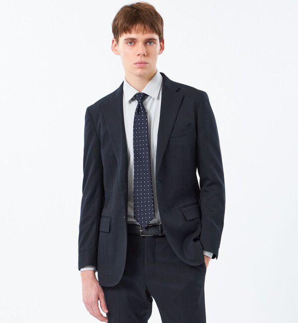 MACKINTOSH PHILOSOPHY「トロッター エクストラソリッドジャケット ウール調ドビー」|テーラードジャケット|ネイビー