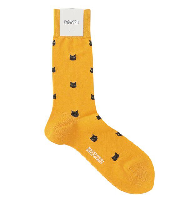 MACKINTOSH PHILOSOPHY「キャット カジュアルソックス」|ソックス|イエロー