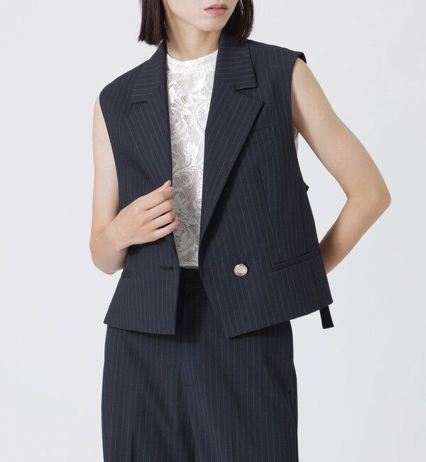  「ポプリンショートジレ」|ブルゾン・スタジャン|