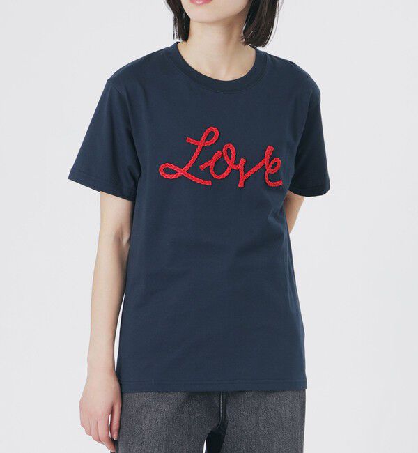  「LOVEコード刺繍Tシャツ」|Tシャツ・カットソー|