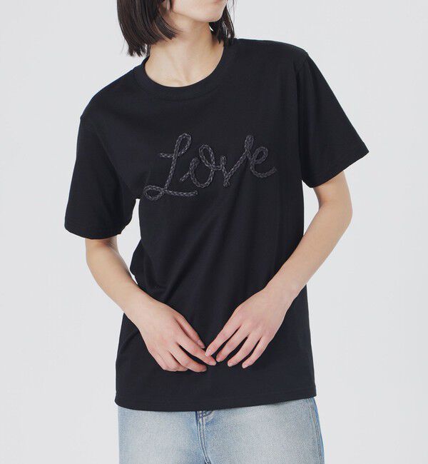  「LOVEコード刺繍Tシャツ」|Tシャツ・カットソー|