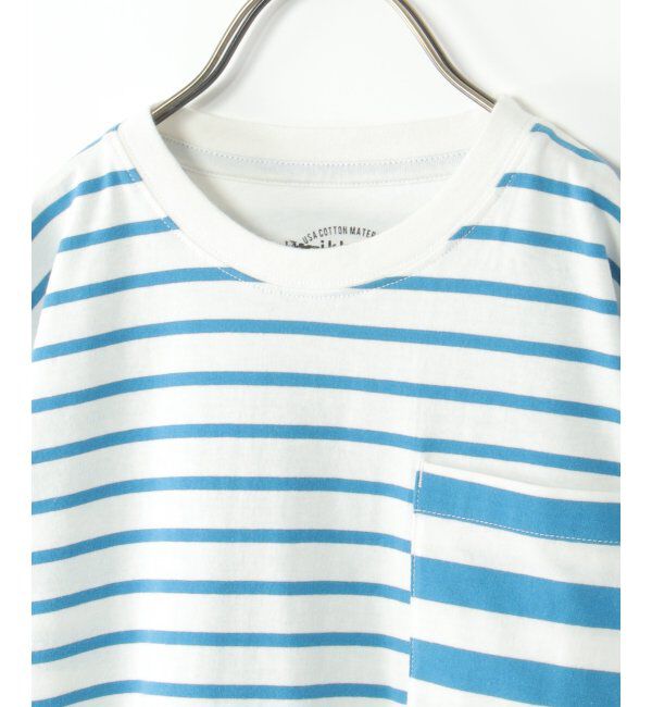 ikka kids「USAコットン イピッチボーダーポケT（120~160cm）」|Tシャツ・カットソー|