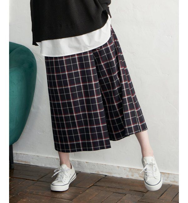 IKKA LOUNGE「スカートフウチェックパンツ」|その他|