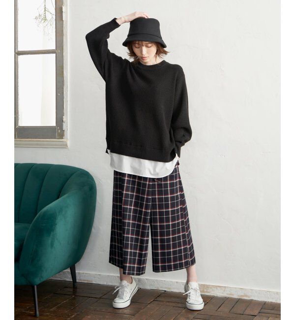 IKKA LOUNGE「スカートフウチェックパンツ」|その他|