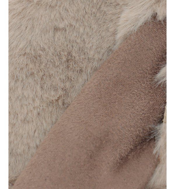 ikka「3WAYエコファー&フェイクスエードグローブ」|手袋|