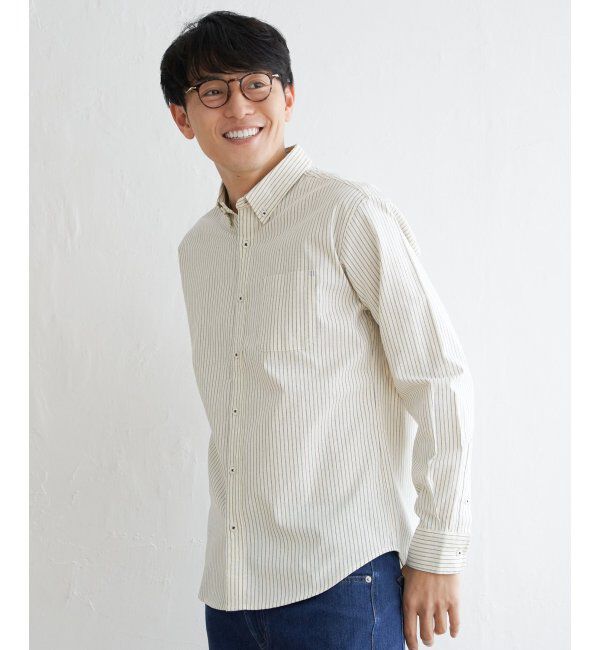 ikka「【吸水速乾】イージーケアオックスボタンダウンシャツ」|シャツ・ブラウス|