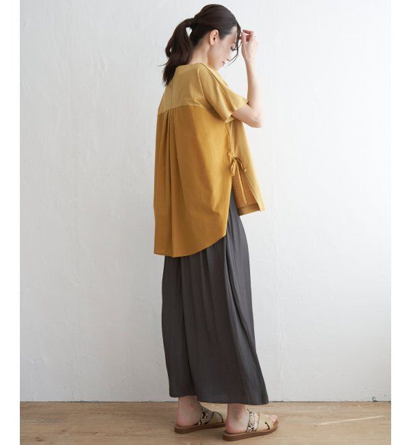 ikka「異素材サイドリボンチュニック」|その他|