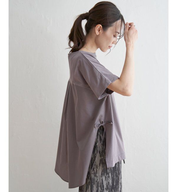 ikka「異素材サイドリボンチュニック」|その他|
