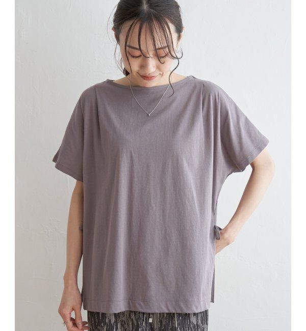 ikka「異素材サイドリボンチュニック」|その他|