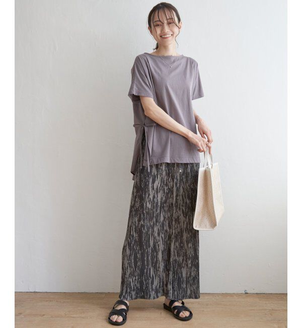 ikka「異素材サイドリボンチュニック」|その他|