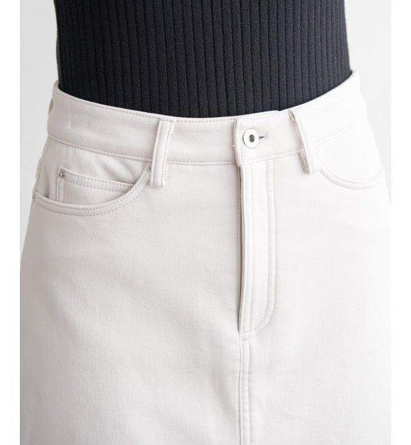 ikka「ボンディングロングスカート」|スカート|